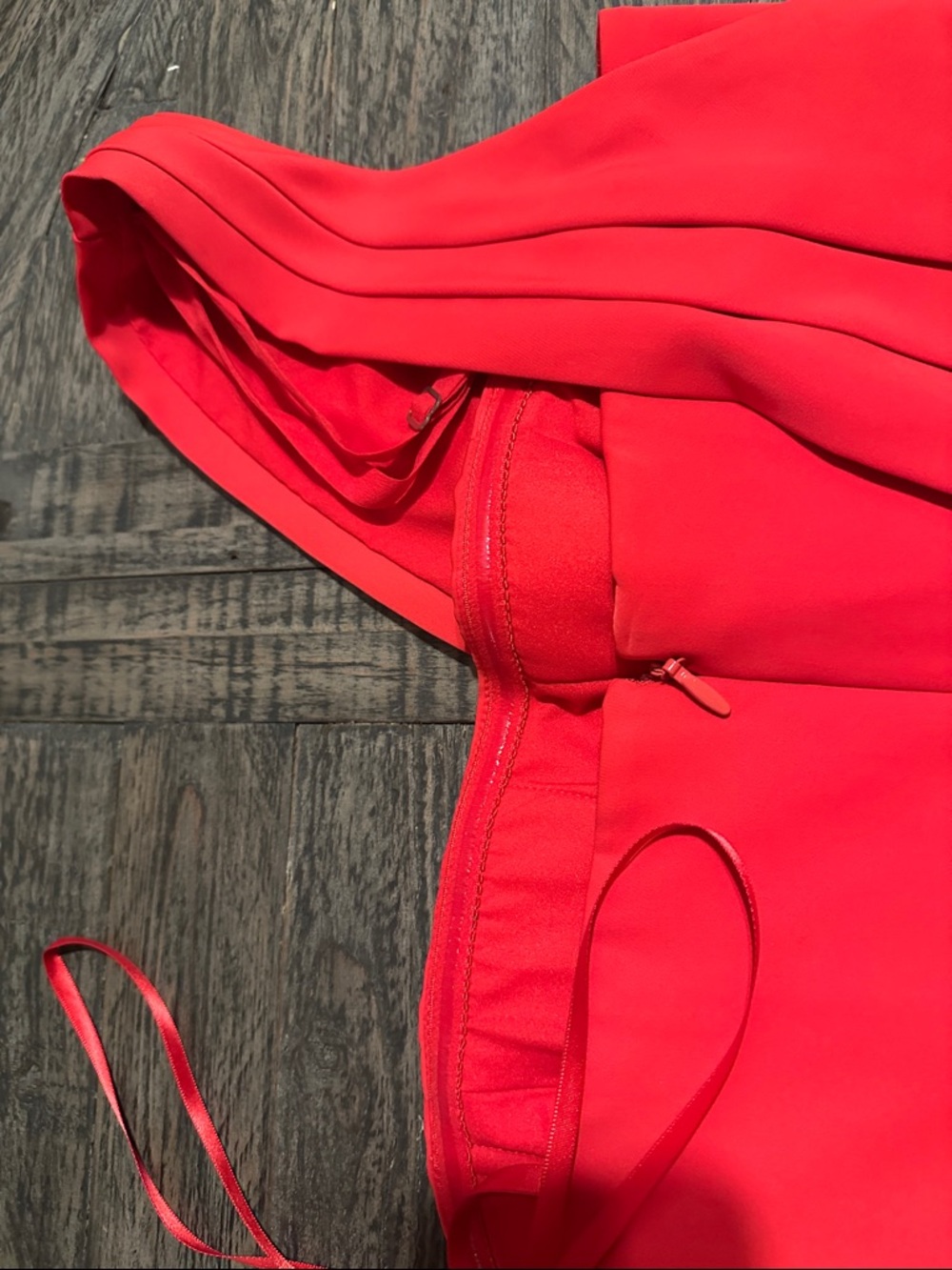 BCBGMaxAzria One-Shoulder Ruffle Mini Dress in Bright Red - Picture 3 of 6